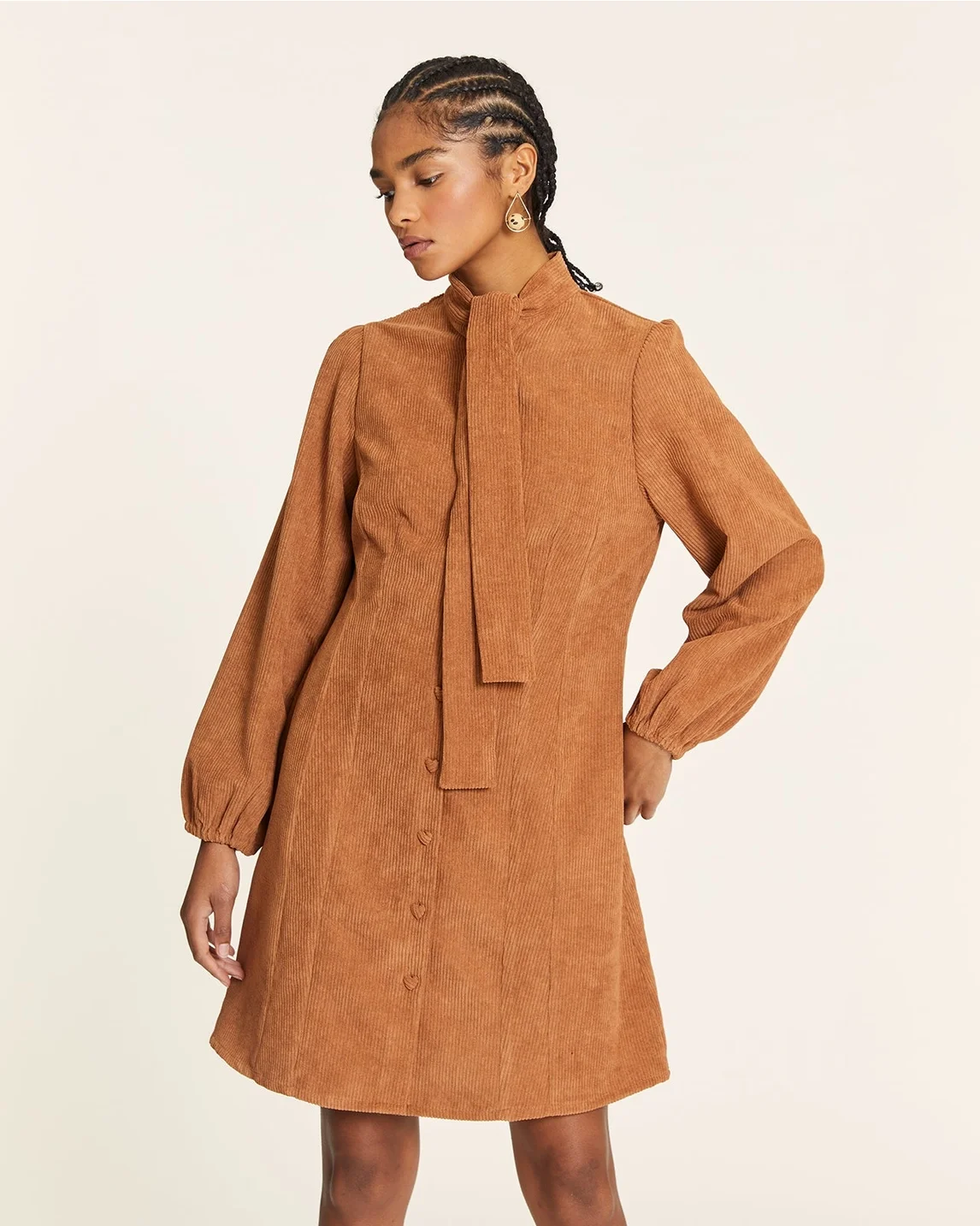 Vestido De Pana Con Lazada Toffe - Pepaloves