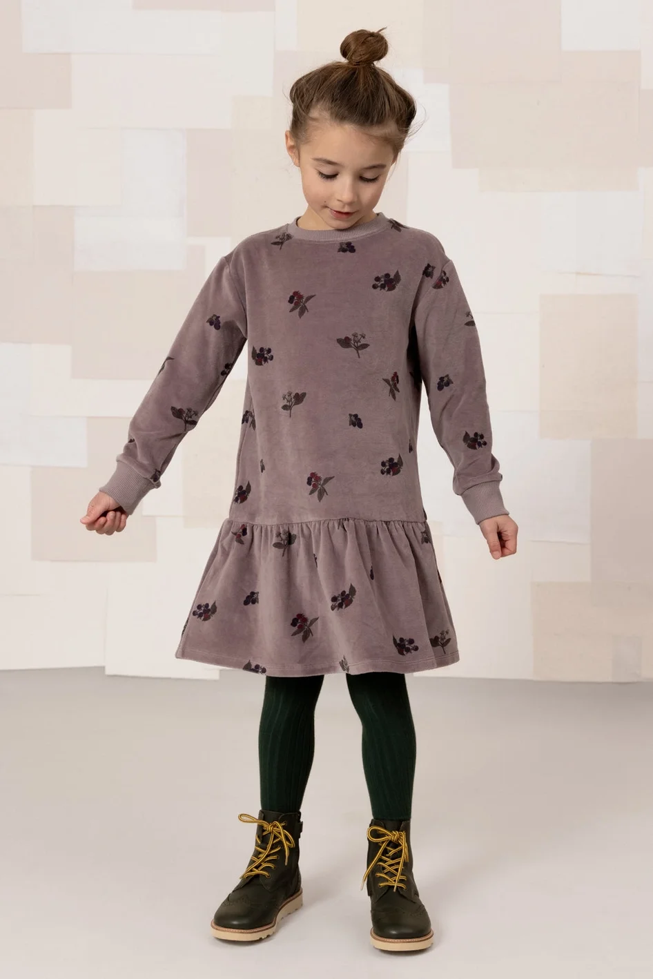 Studio Boheme Paris - Chicas Velvet Mauve Berries Dress