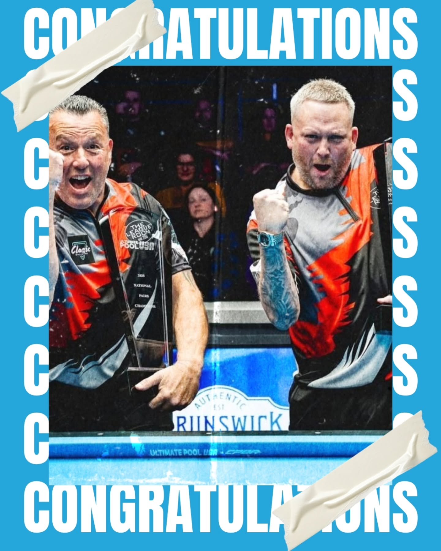Congratulations to one of our supported players, @craigsilversniperwadd and his partner Dennis Hatch, on a fantastic win in the @ultimatepoolusa. National Pairs Champion 🏆 

#ultimatepool #ultimatepoolusa #cuesport #cuesporthub #cuesporthubusa #pool