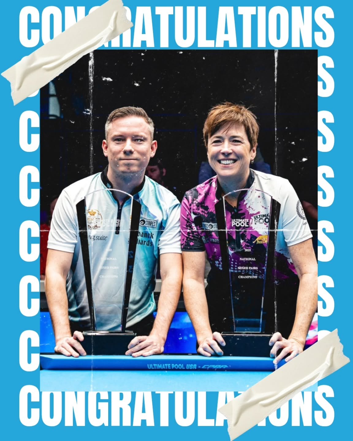 Congratulations to one of our supported players, @marytalbotpool and her partner, Joe Prince on a fantastic win in the @ultimatepoolusa. National Mixed Pairs Champion 🏆 

#ultimatepool #ultimatepoolusa #cuesport #cuesporthub #cuesporthubusa #pool #p