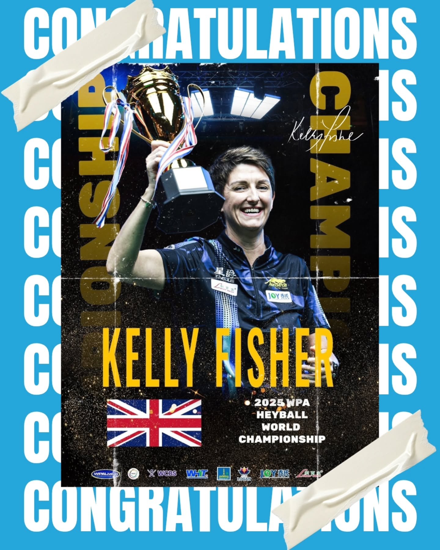 Congratulations to our incredible ambassador and supported player @kellyfisher9ball on winning the World Heyball Championships today in Australia 🇦🇺. 

#heyball #kellyfisher #KellyFisherMBE #poolplayers #poolplayer #poolmindset #9ballpool #9ball #1