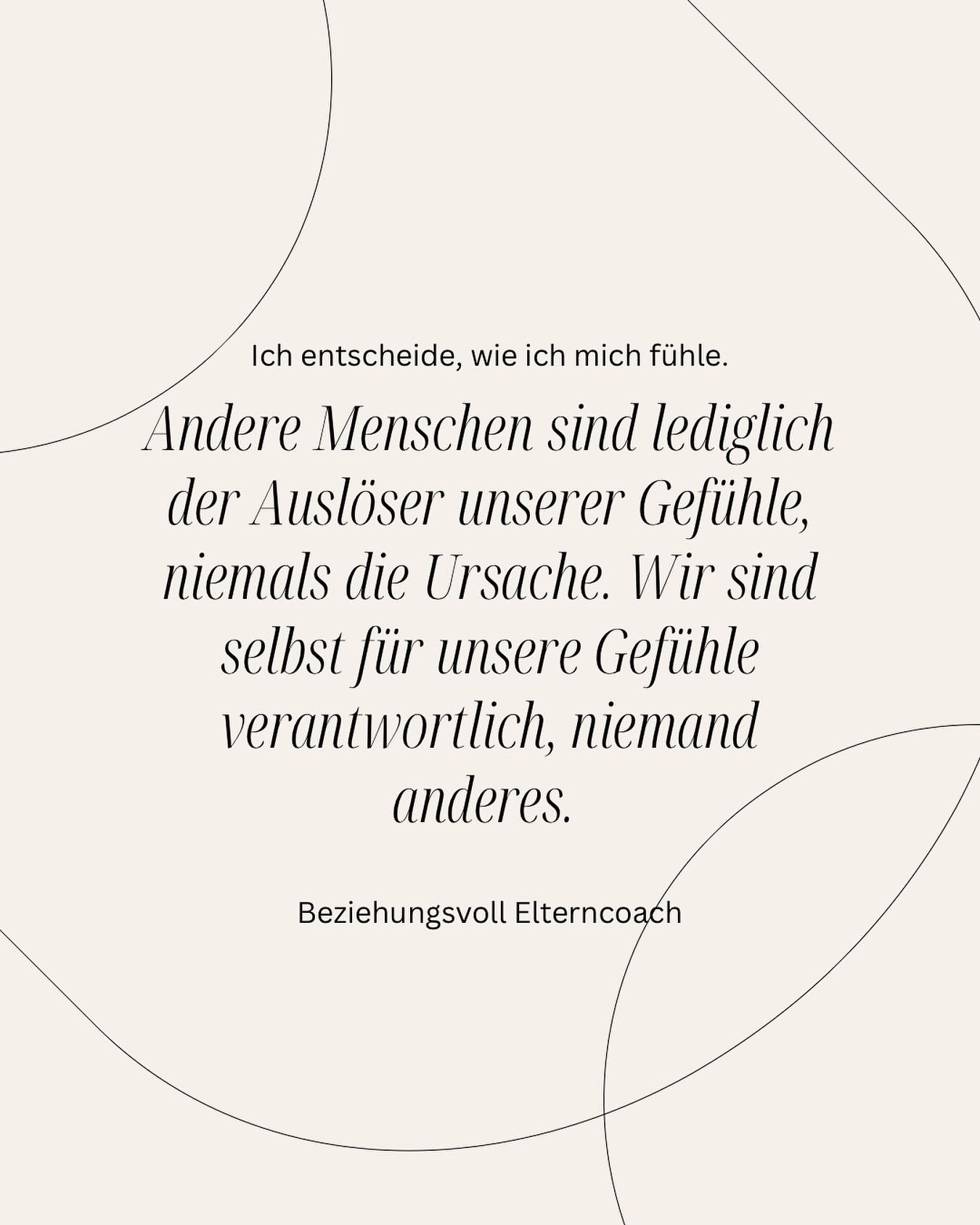 Wir sind f&uuml;r unsere Gef&uuml;hle selbstverantwortlich.
Andere Menschen sind lediglich der Ausl&ouml;ser &ndash; aber niemals die Ursache💫 - Grundannahme der Gewaltfreien Kommunikation. 

Was f&uuml;r eine kraftvolle Erkenntnis 🪐
Nicht das, was