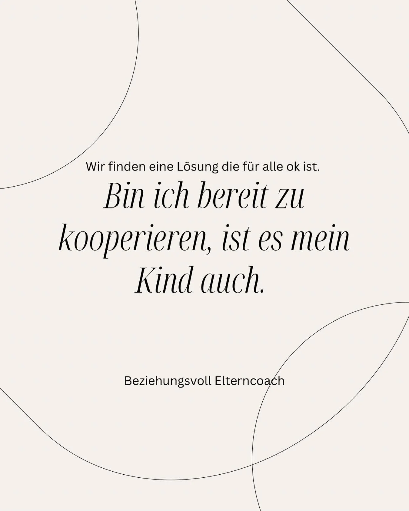 Bin ich bereit zu kooperieren, ist es mein Kind auch. 💛

Kooperation entsteht nicht durch Druck oder Belohnung, sondern durch Beziehung. Wenn ich ruhig bleibe, klar bin und offen f&uuml;r die Perspektive meines Kindes, entsteht N&auml;he, auch mitte