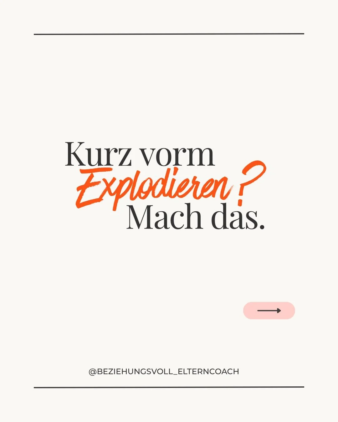 Du Kennst sicher diesen Moment. Alles ist zu viel, die Kinder drehen durch, du sp&uuml;rst wie es in dir hochsteigt.

Diese Slides kannst du dir Abspeichern. Mach das auf jeden Fall. 🎯Gleichzeitig wei&szlig;t du was mir noch viel mehr geholfen hat?
