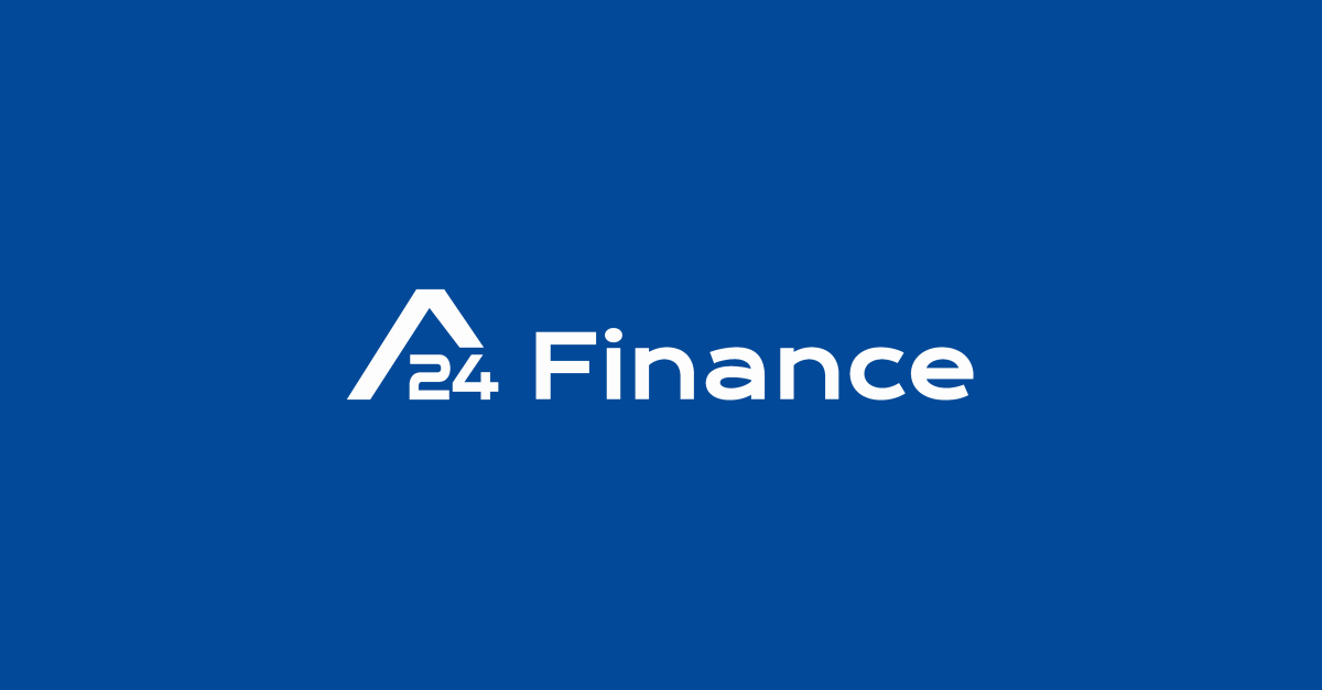 Blue background with white text that says '/24 Finance' and a stylized 'A' symbol.