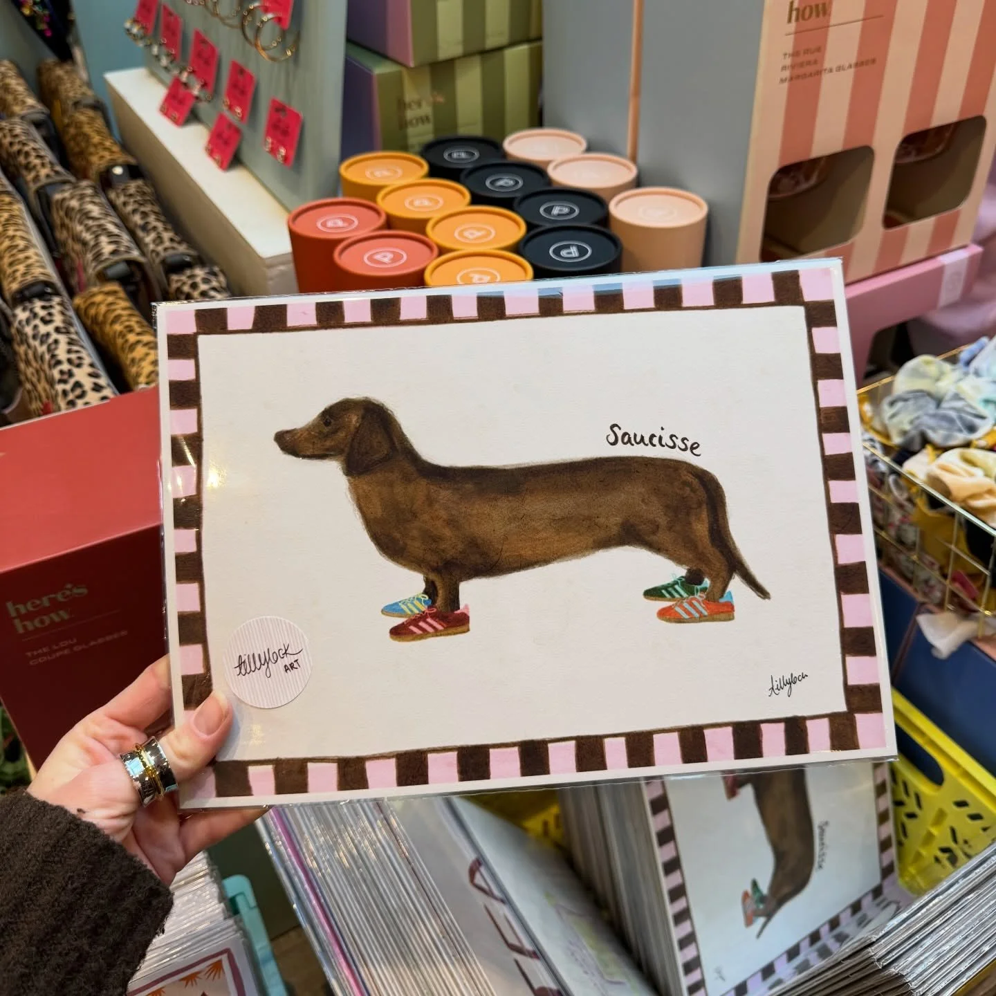 NEW PRINTS &amp; re-stock of the super popular @tillylockart prints!! 💌✨🫶 the saucisseeee &amp; kitchen disco - LOVE!! 🪩 

#stowonthewold #cotswolds #interiors #artwork