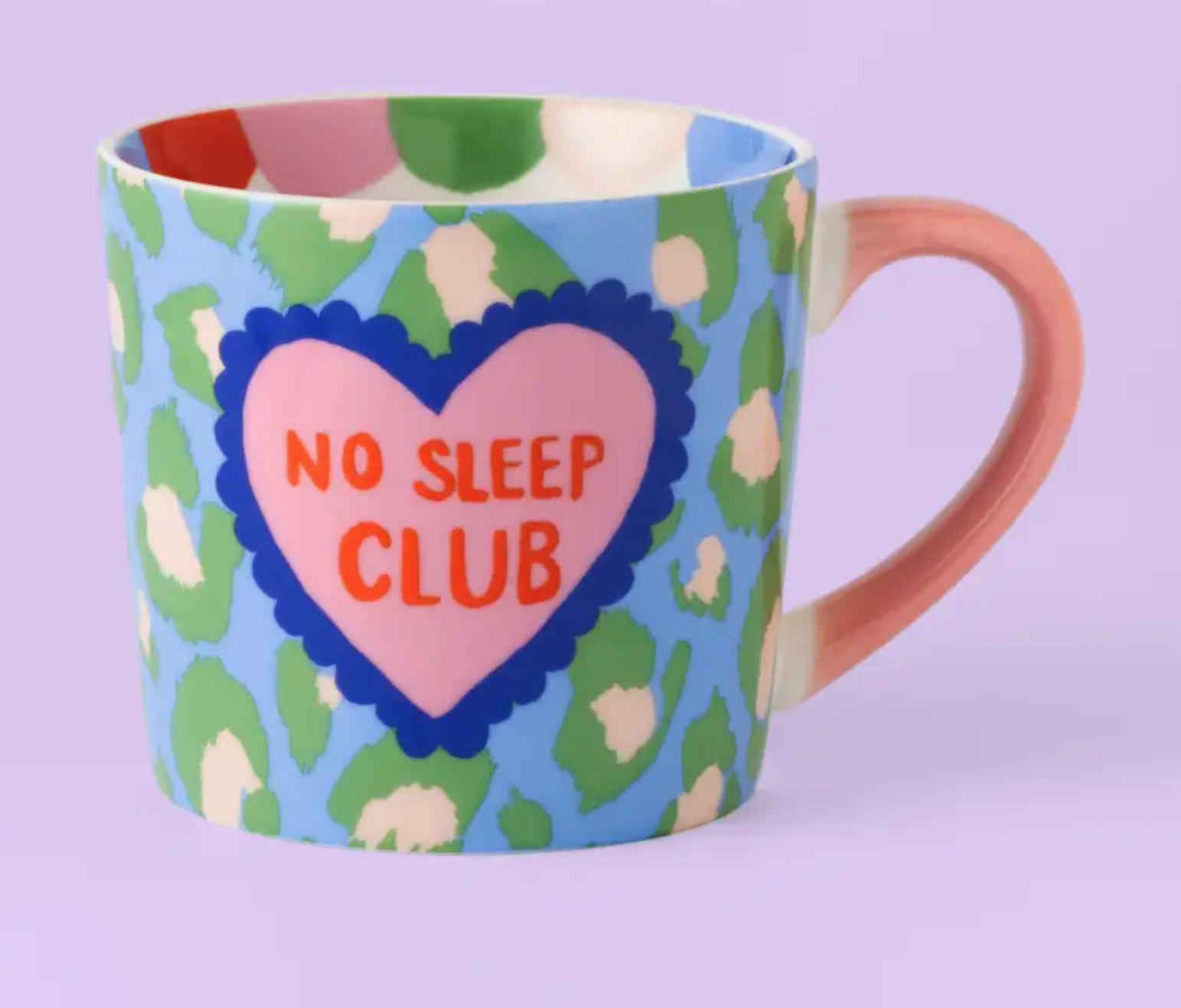 No Sleep Club Green Leopard Mug