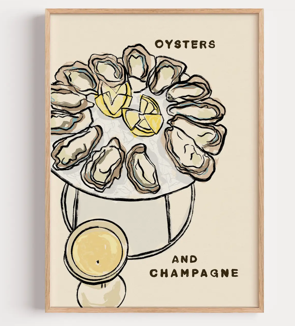 A4 Oysters and Champagne Print
