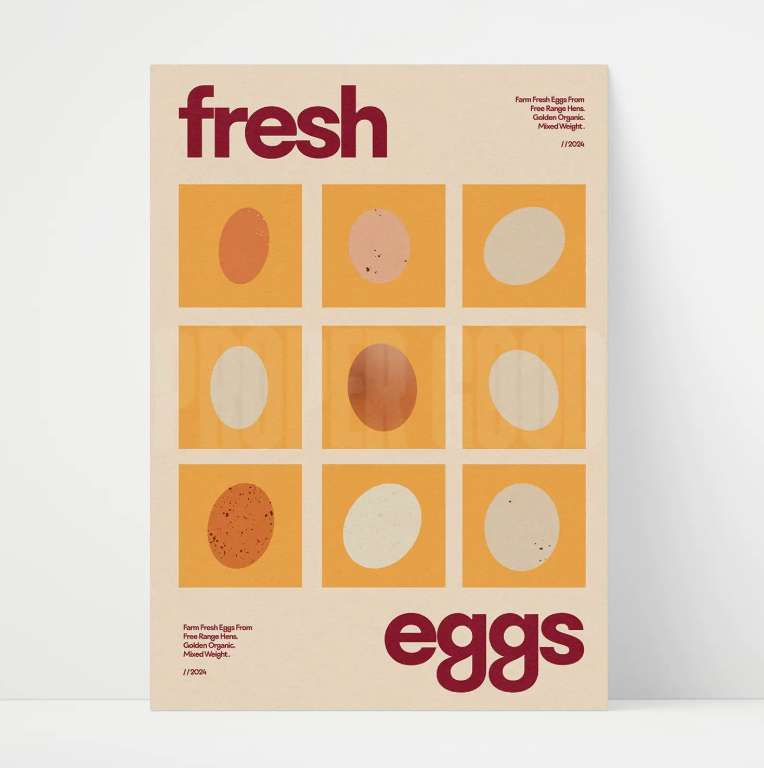A4 Fresh Eggs Print