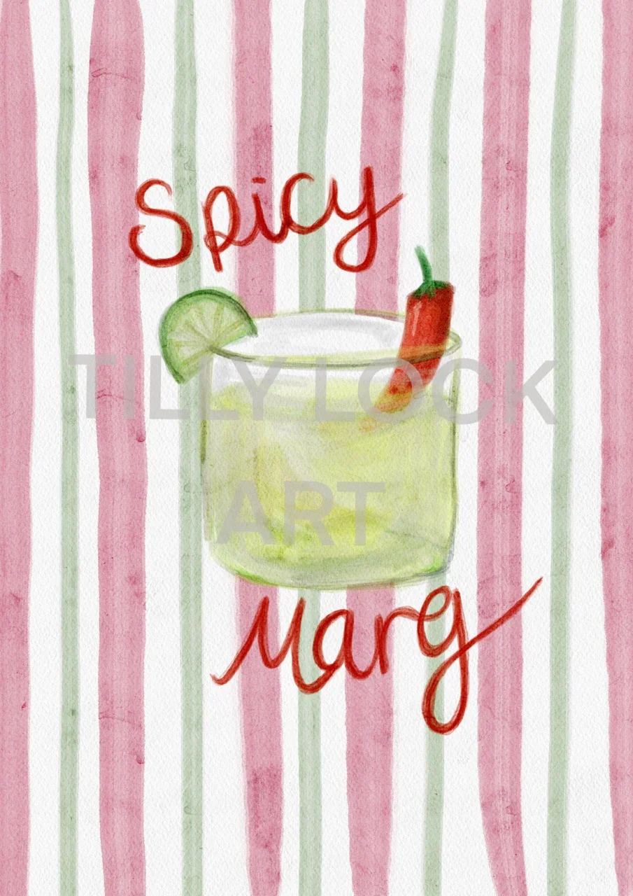 Tilly Lock Spicy Marg A4 Print