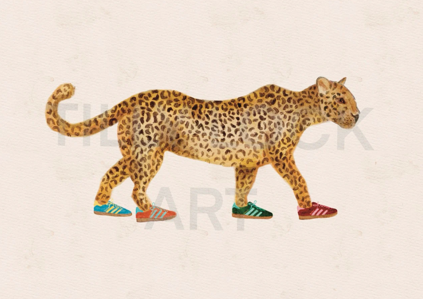 Tilly Lock Leopard in Gazelles A4 Print