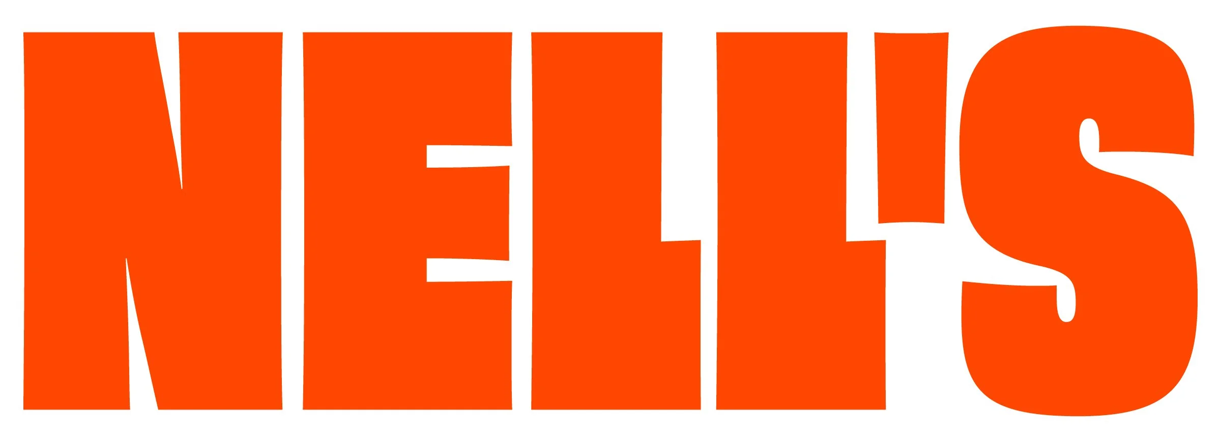 The word 'NETFLIX' in large, bold, orange letters on a white background.