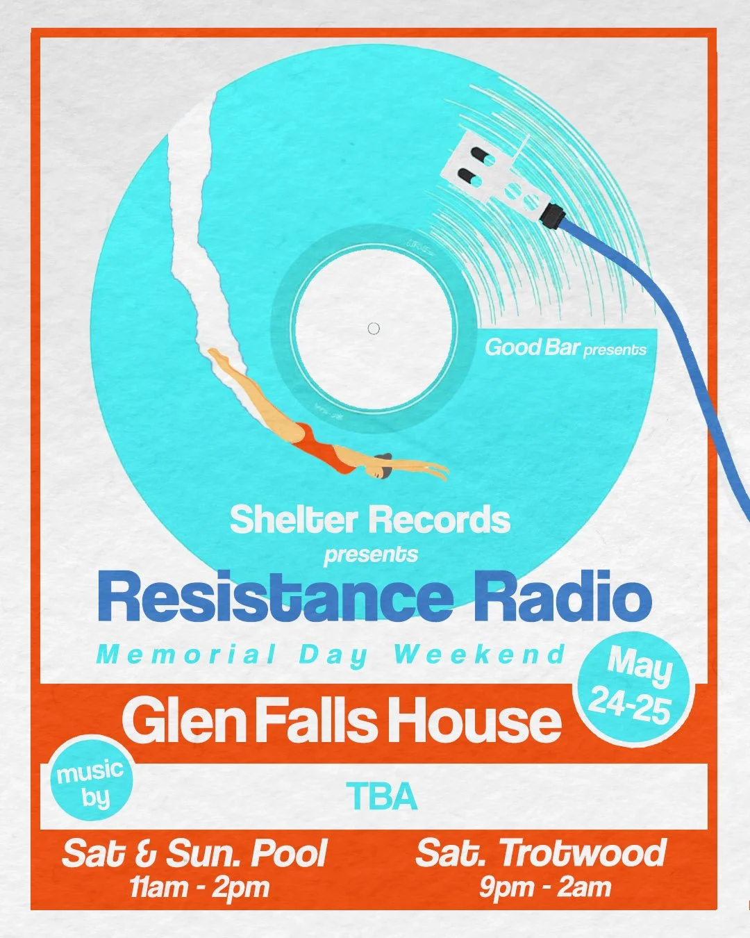 swim club w/ Good Bar at Glen Falls House