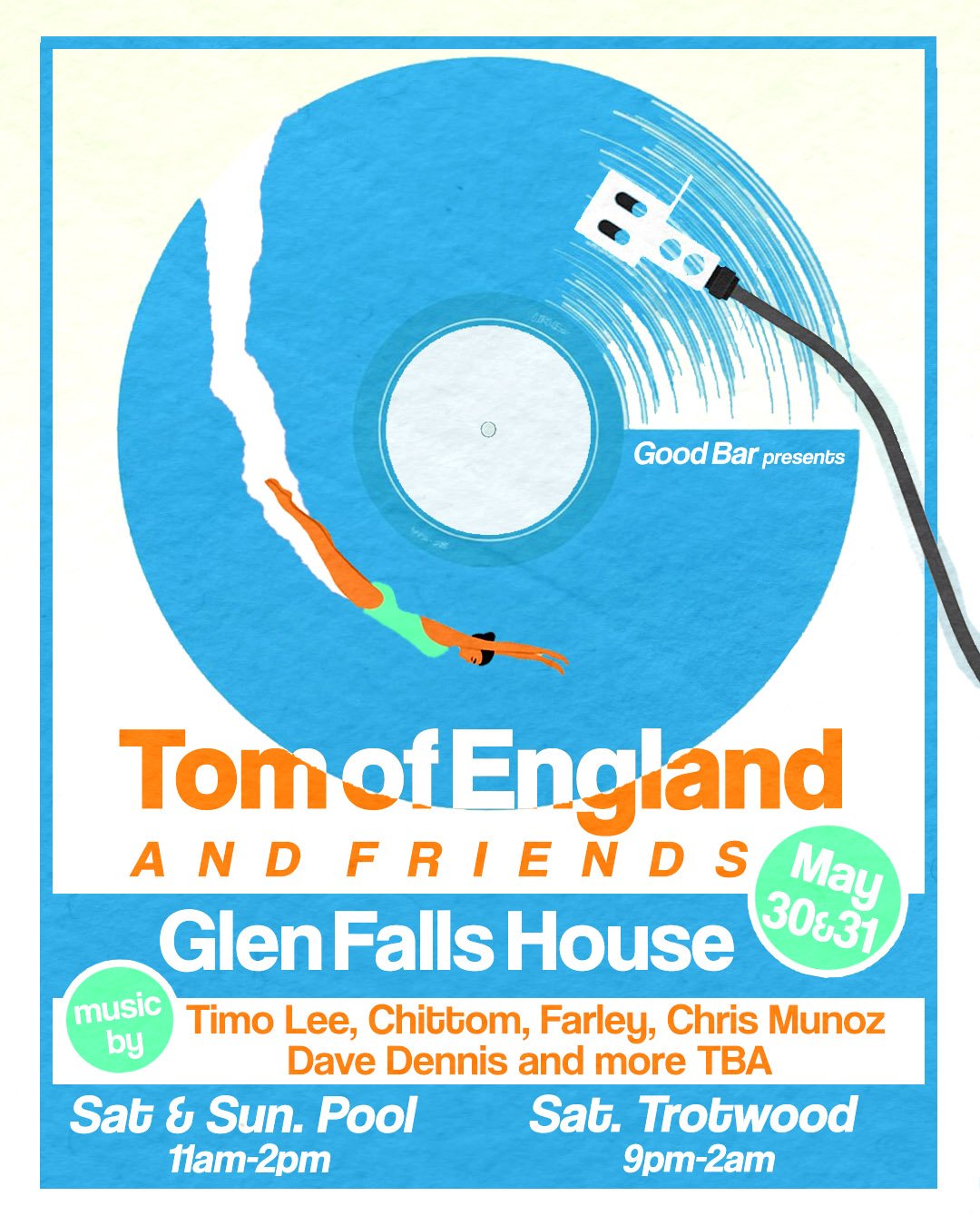 SWIM CLUB w/ Good Bar at Glen Falls House