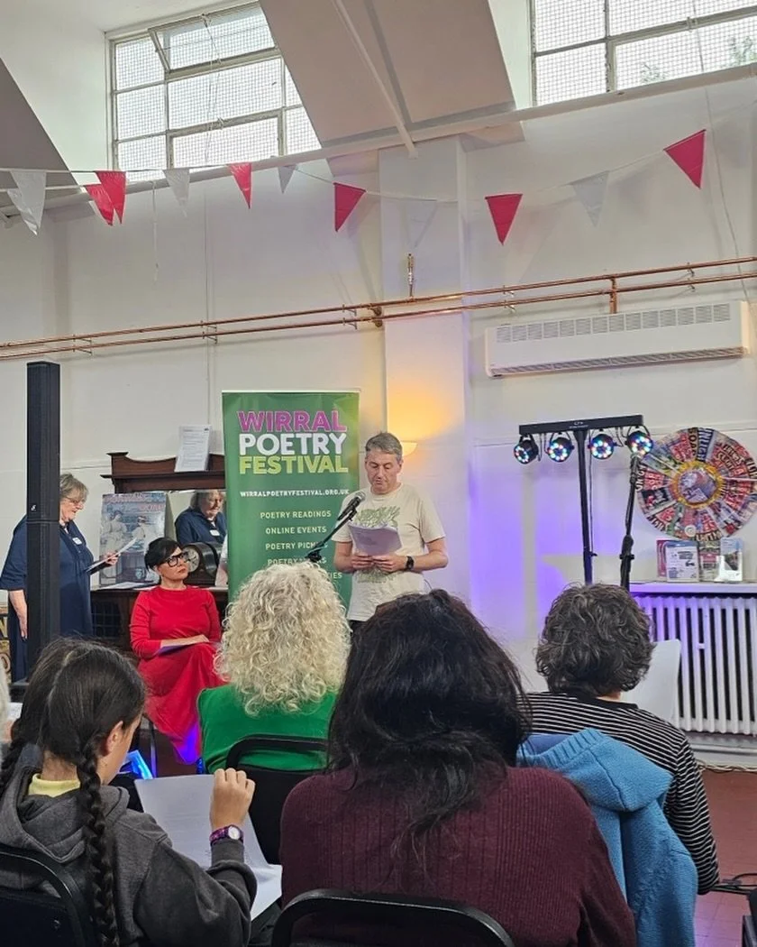 A really welcoming event on Sunday: a chance to read my poem &lsquo;Rising&rsquo; as one of the runners-up in the @wirralpoetryfestival open competition, and to hear the other fabulous winners. Lovely too to reconnect with @alice_fleetwood_ and @alih
