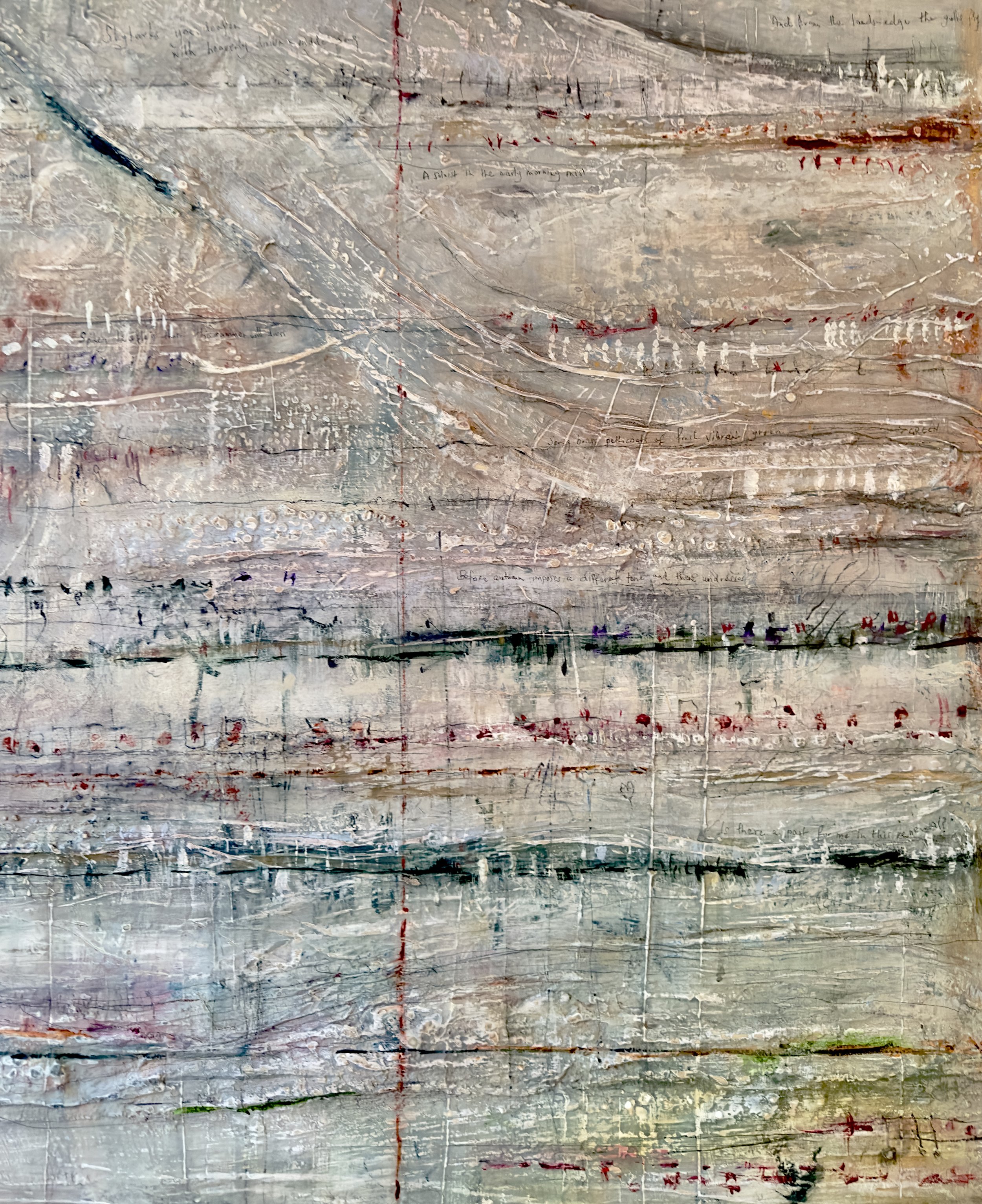 Caburn Dressed for Spring abstract painting by John Worth