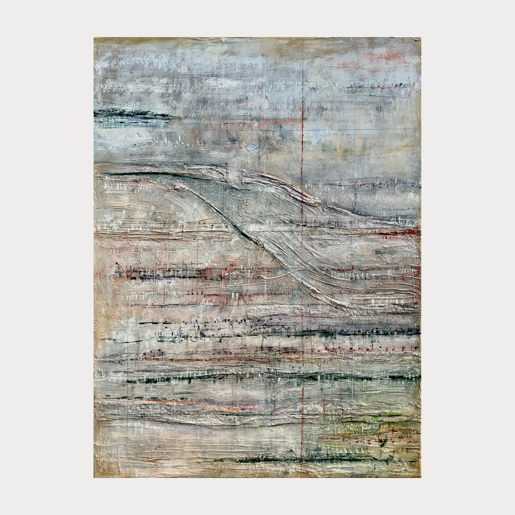 Caburn Dressed for Spring abstract painting by John Worth