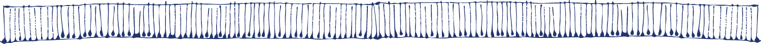 Border design in cobalt blue using abstract mark-making.