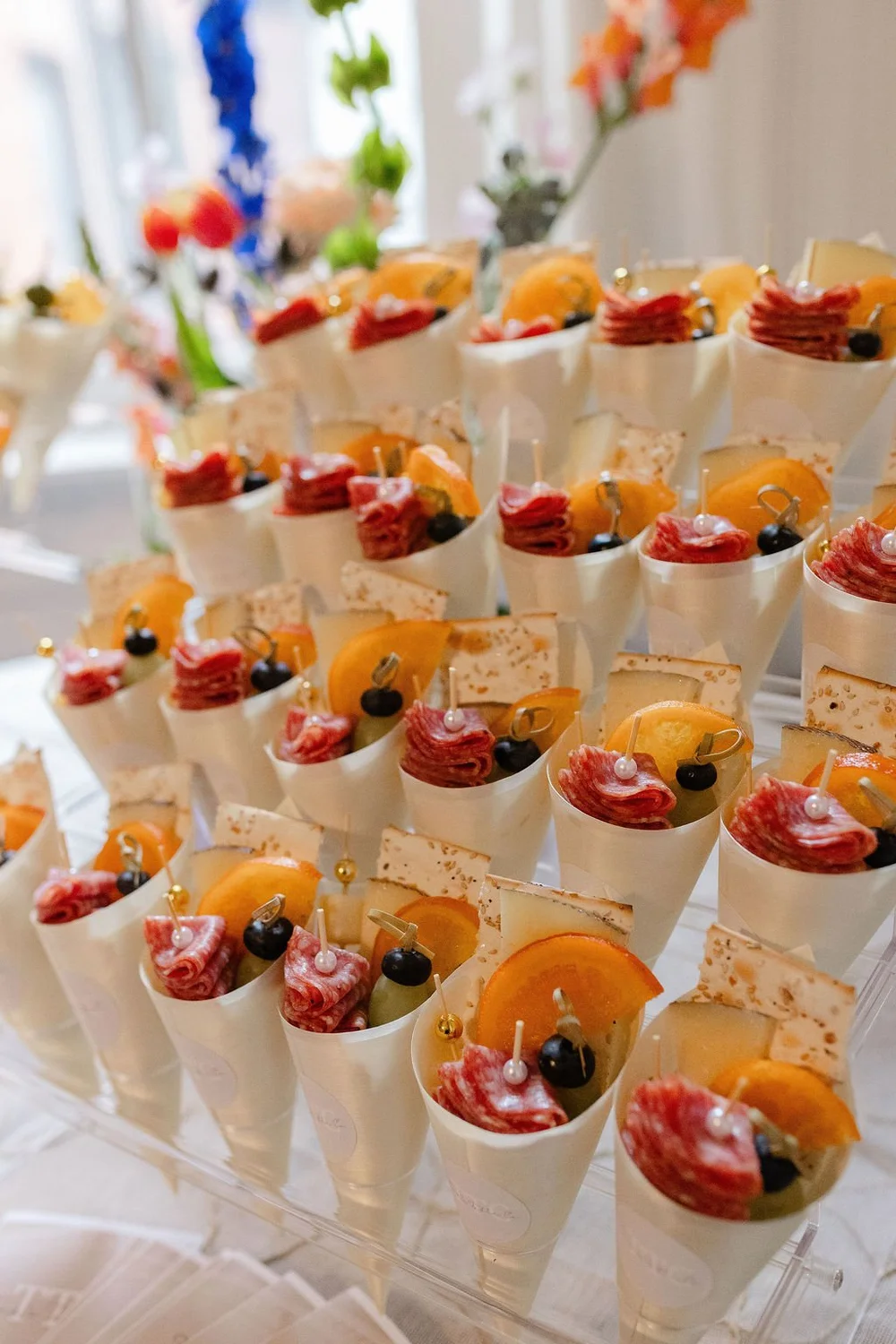 Colorful culinary tasting displayed at Vaux Studio