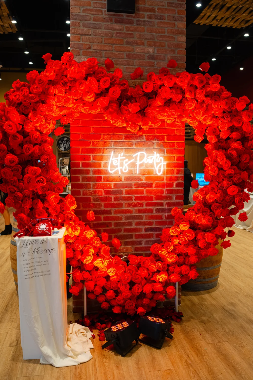 Red rose interactive installation at City Winery