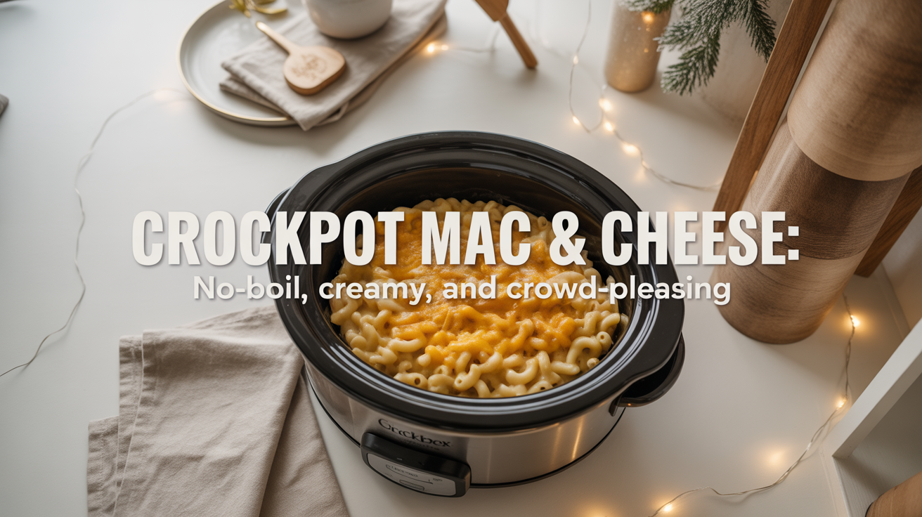 Crockpot Mac &amp; Cheese: Creamy, No-Boil, Holiday-Perfect Comfort Food