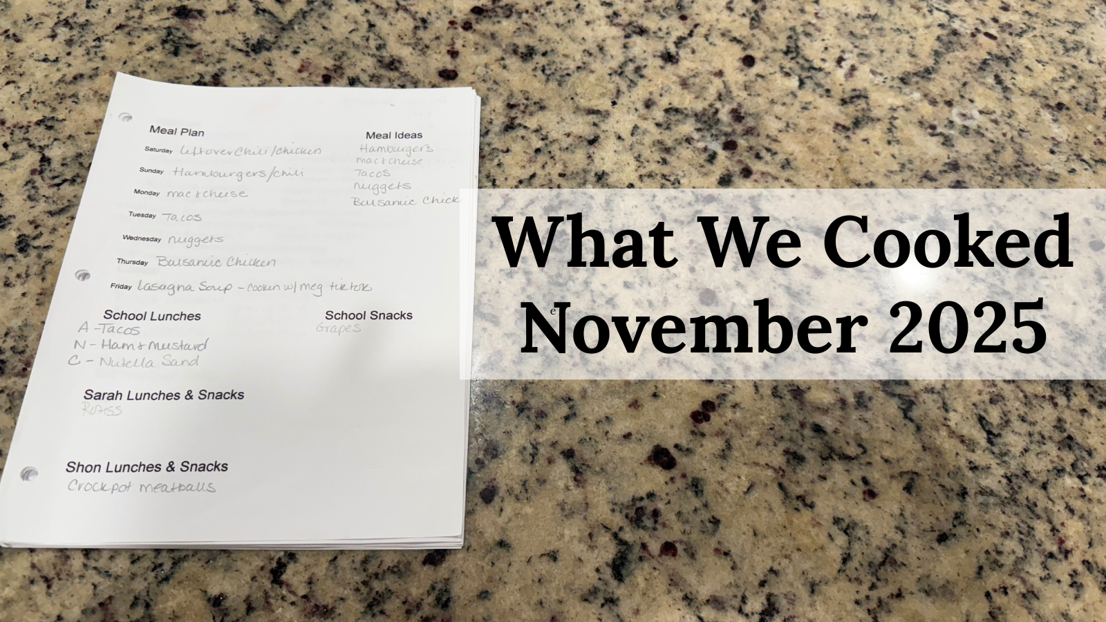 What We Cooked in November 2025 (How I Meal Planned for a Family of 5 Without Losing My Mind)