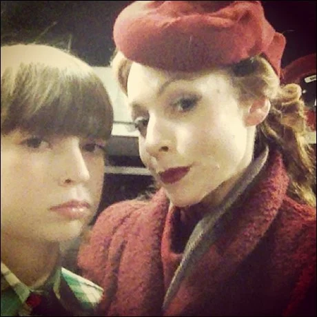 Nicky with his on stage mom Mrs. Schwartz, Jenny Lee Stern - A Christmas Story the Musical