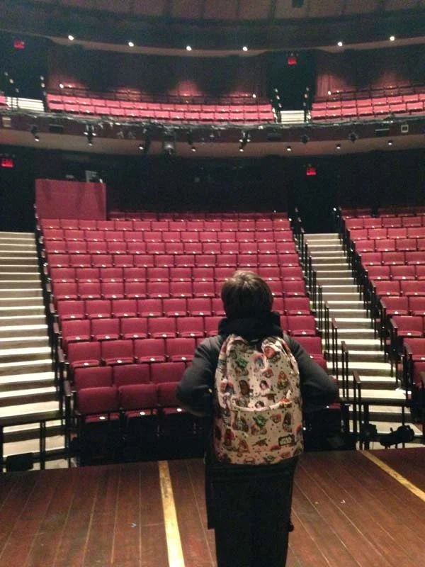 Nicky on stage at Lincoln Center Theater