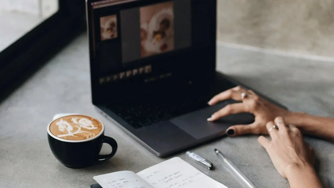 Person reviewing marketing plan