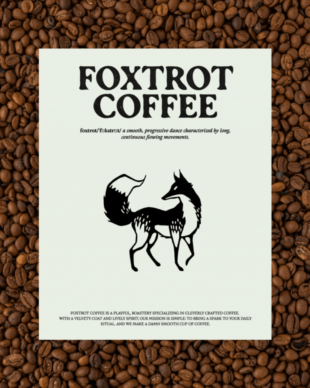 Coffee shop brand poster