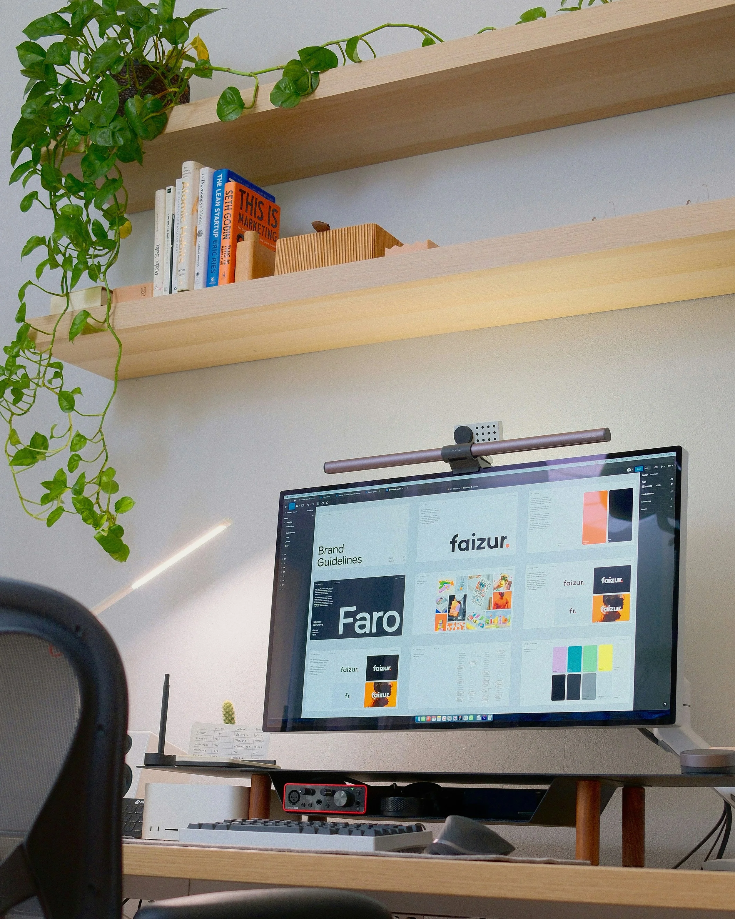 A computer showing visual brand guidelines