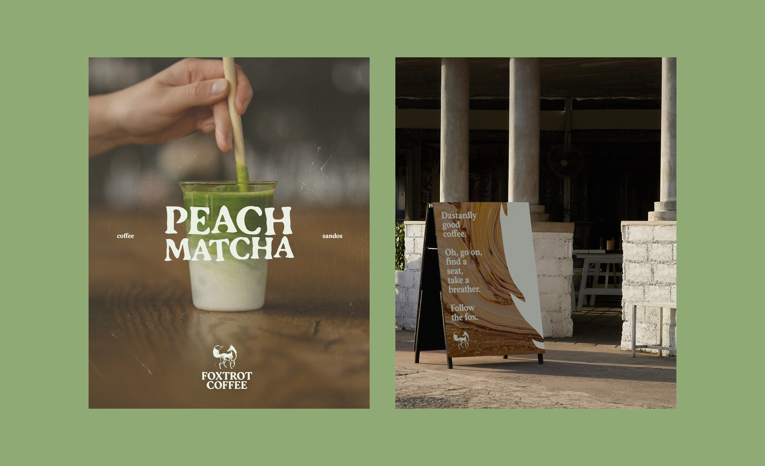 Shopfront coffee shop branding signage