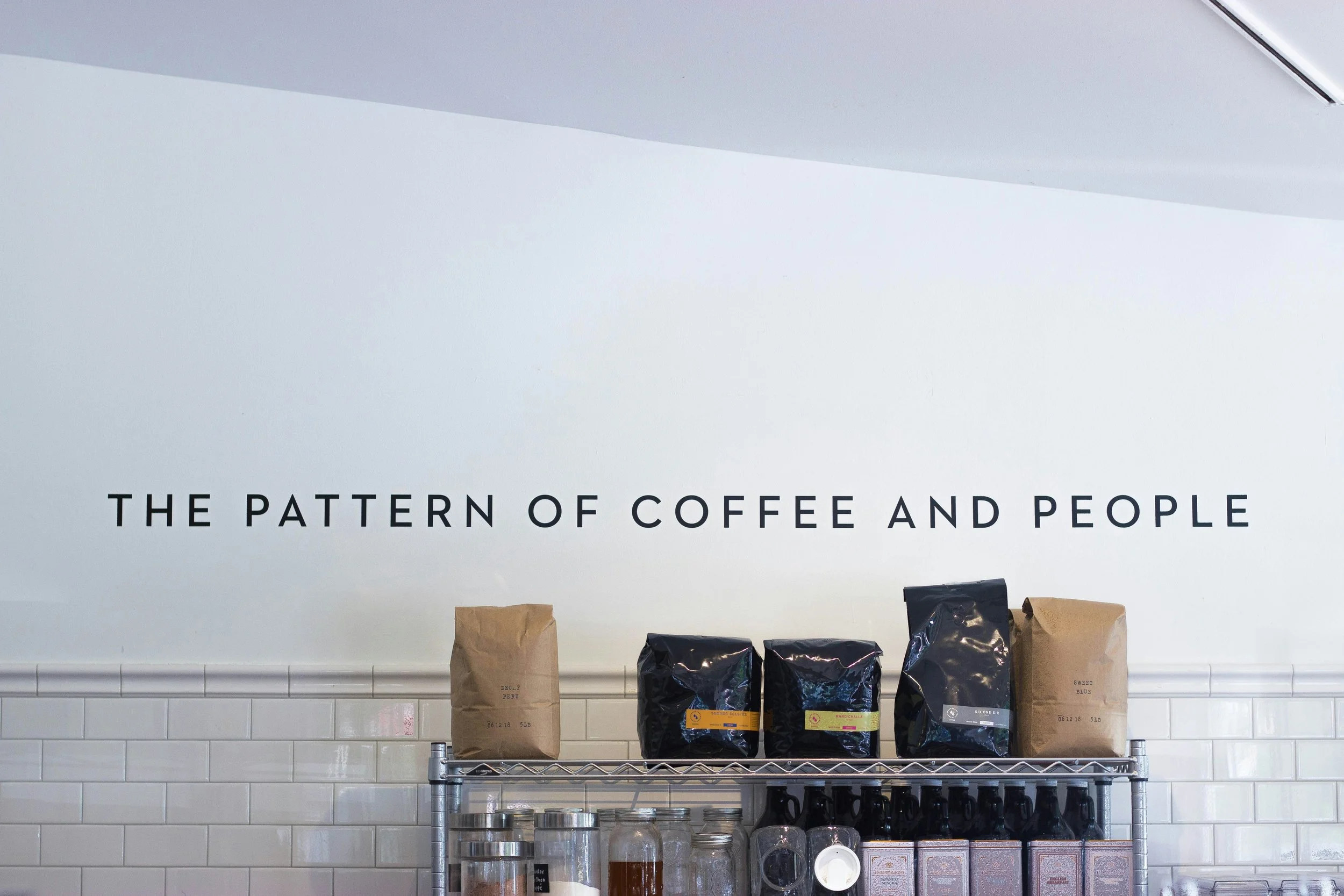 Shop branding depicting coffee logo