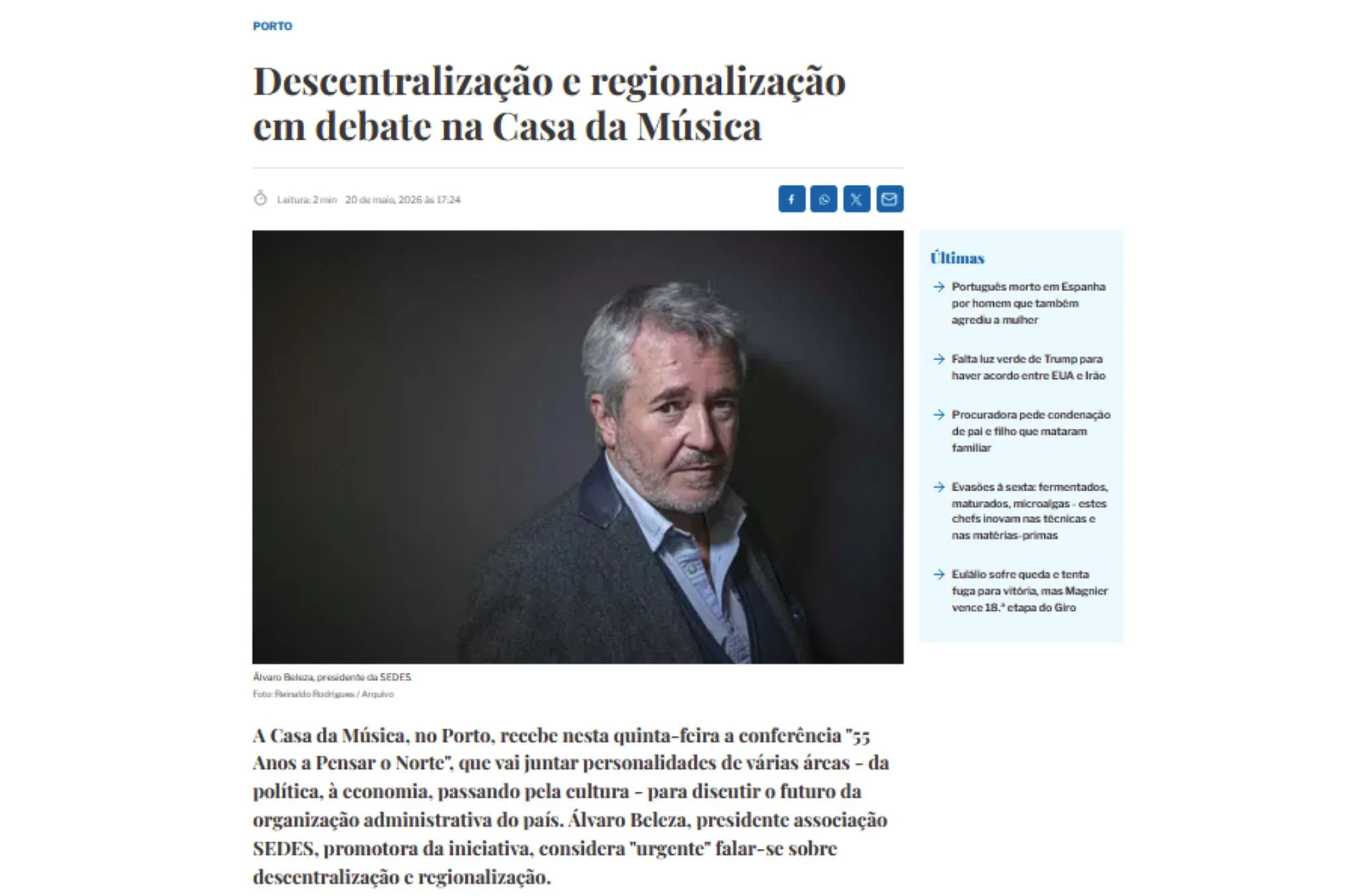 Descentralização e regionalização em debate na Casa da Música