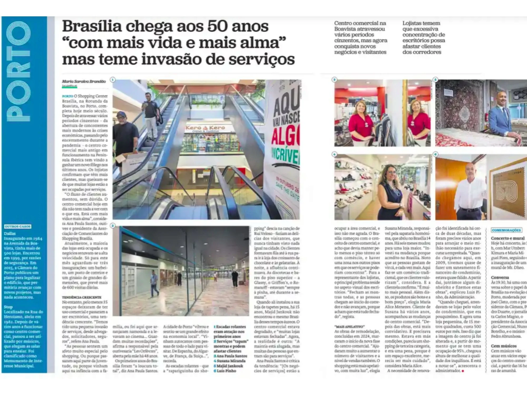 Shopping Brasília, no Porto, comemora 50 anos com "mais vida e mais alma"