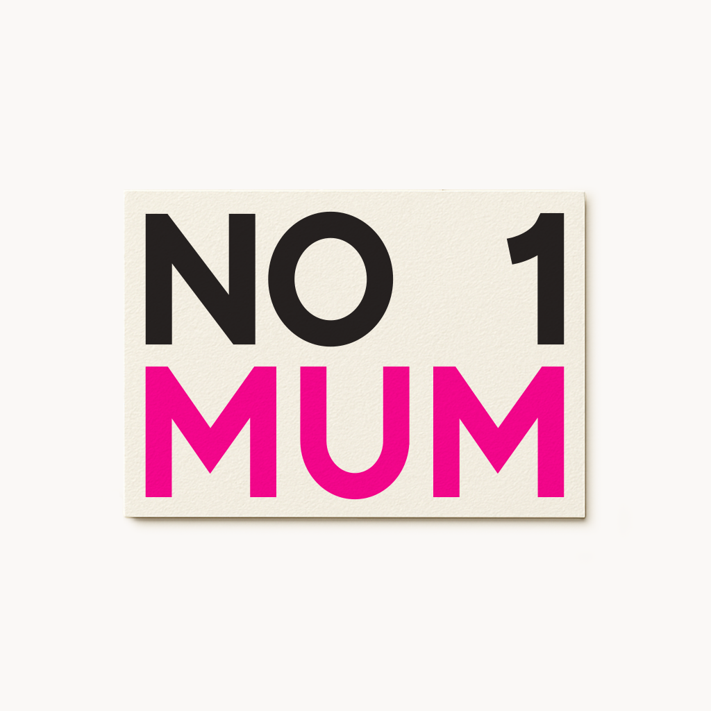 Number One Mum A6 Landscape Card