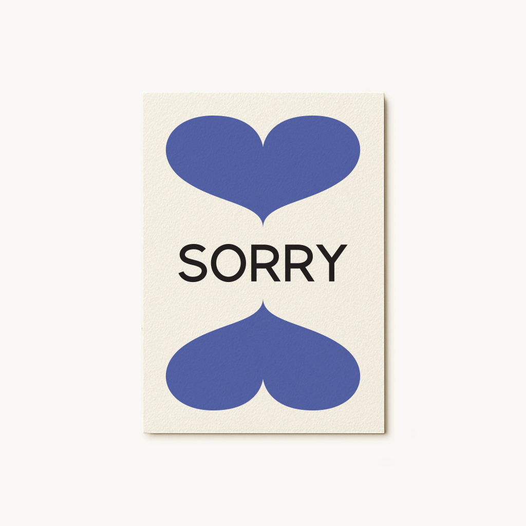Sorry A6 Portrait Card