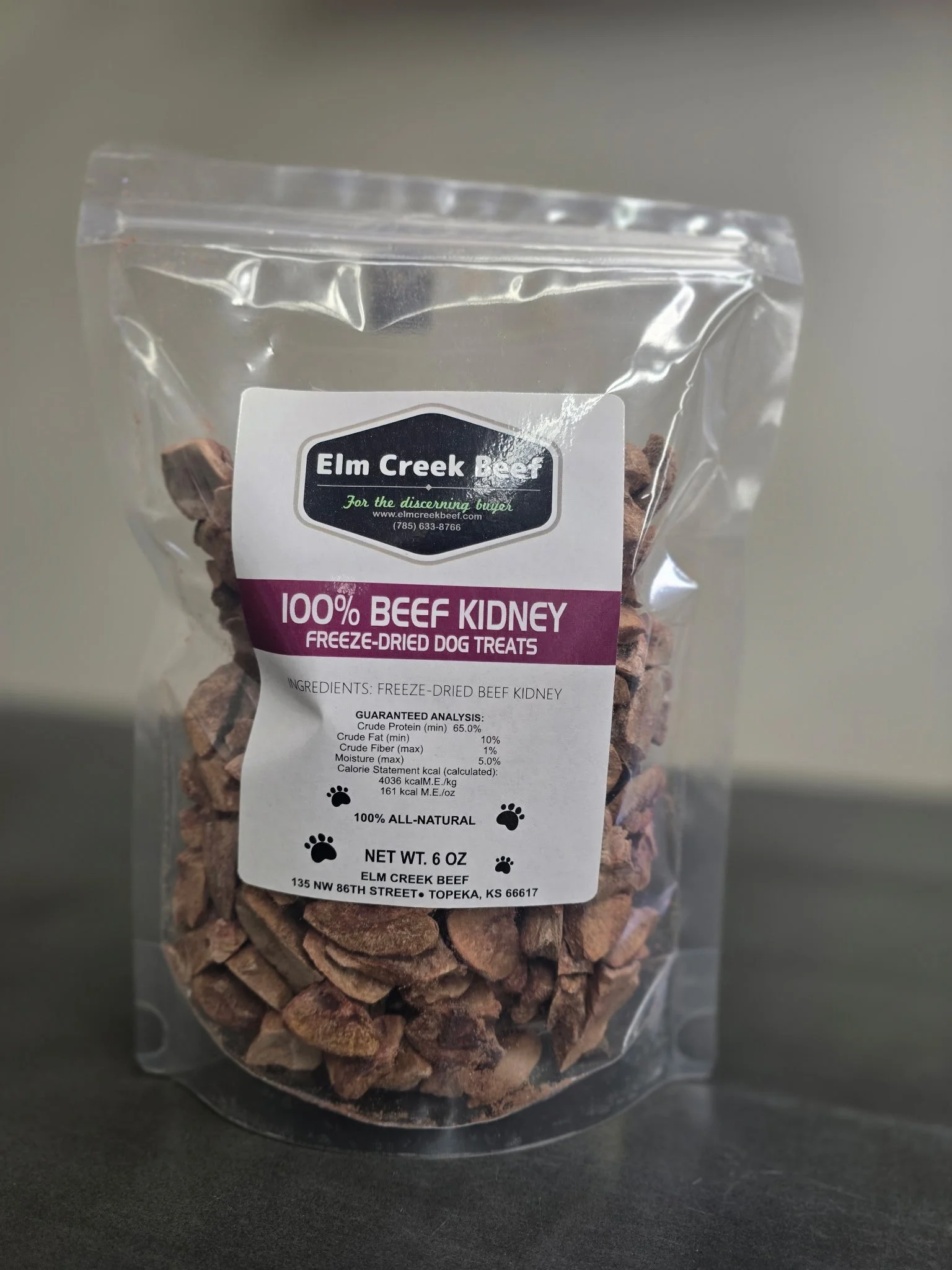 Dog Treats - Beef Kidney 6 oz