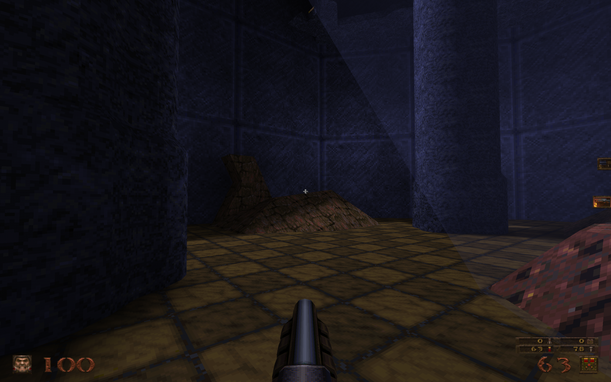 0) The area is dark.