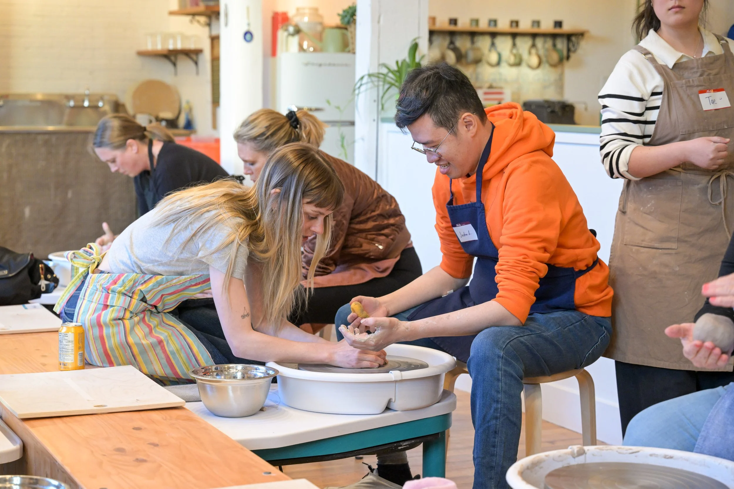 Pottery Instructor Lara assisting a student at Studio Ceramica

Photo Credit: George Pimentel Phototograpgy