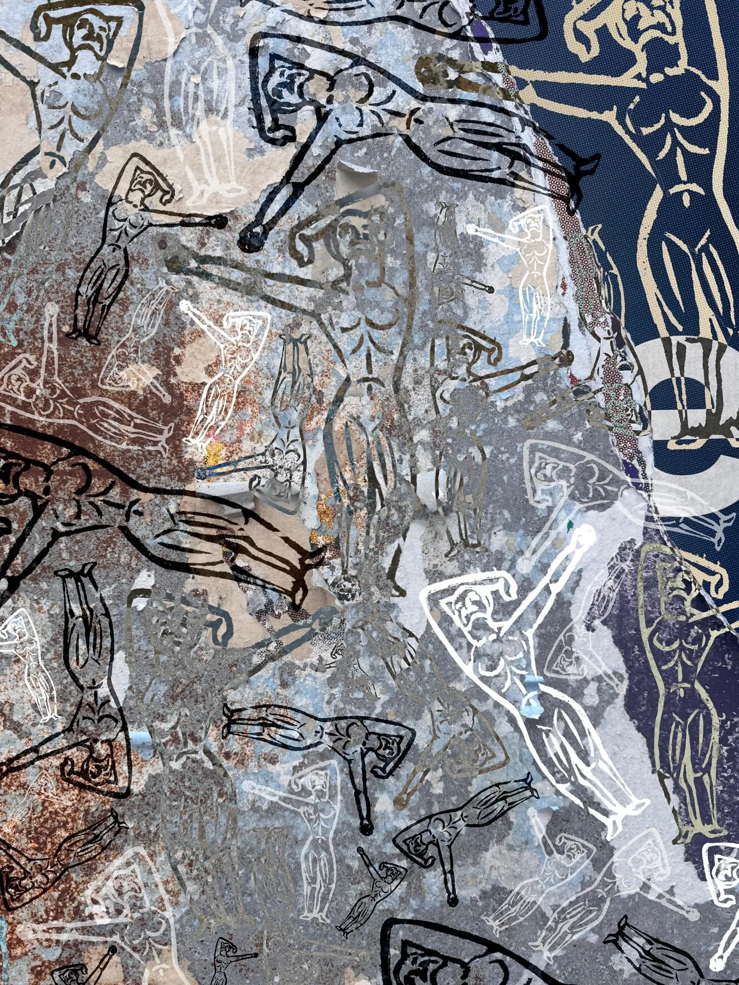 Urban Textures Experiments 

Lino cut of the &lsquo;Monument to Executed Youth&rsquo; layered on textures found around London. 

Lino Printing, Procreate 

L O L A  T E R E K
&copy; 2025