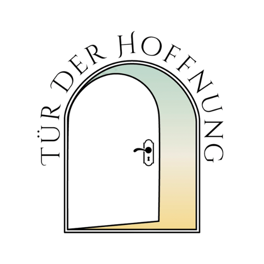 Illustration eines Hafentors mit der Aufschrift 'Tür der Hafenunbg' in einem arched Rahmen