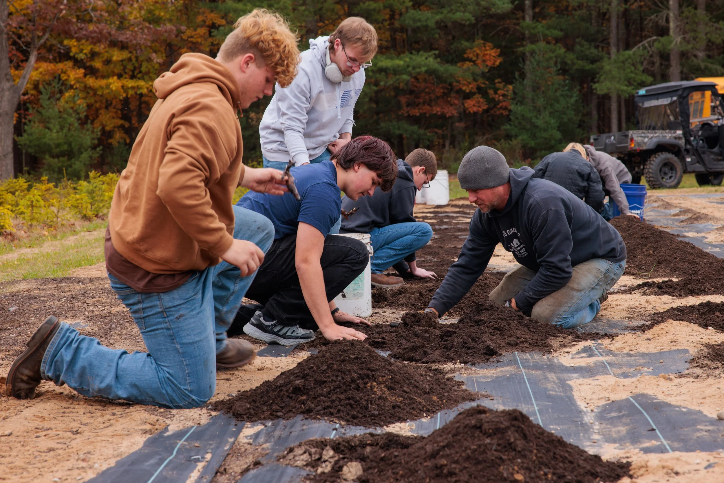  Gateway To Success Academy students hard at work planting the farm in the Fall of 2025. 