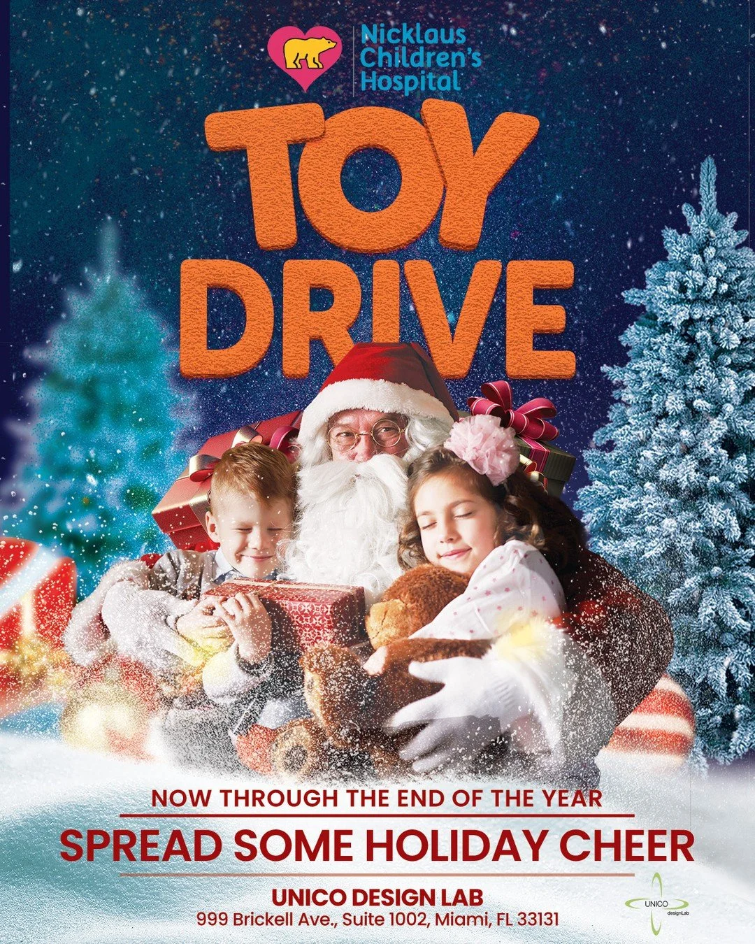 We are getting an early start on the holiday season with a toy drive for the children of @nicklaus4kids.  This charity is near and dear and we're proud to support their Annual Toy Drive so join us by bringing a new toy to our office and we'll take ca