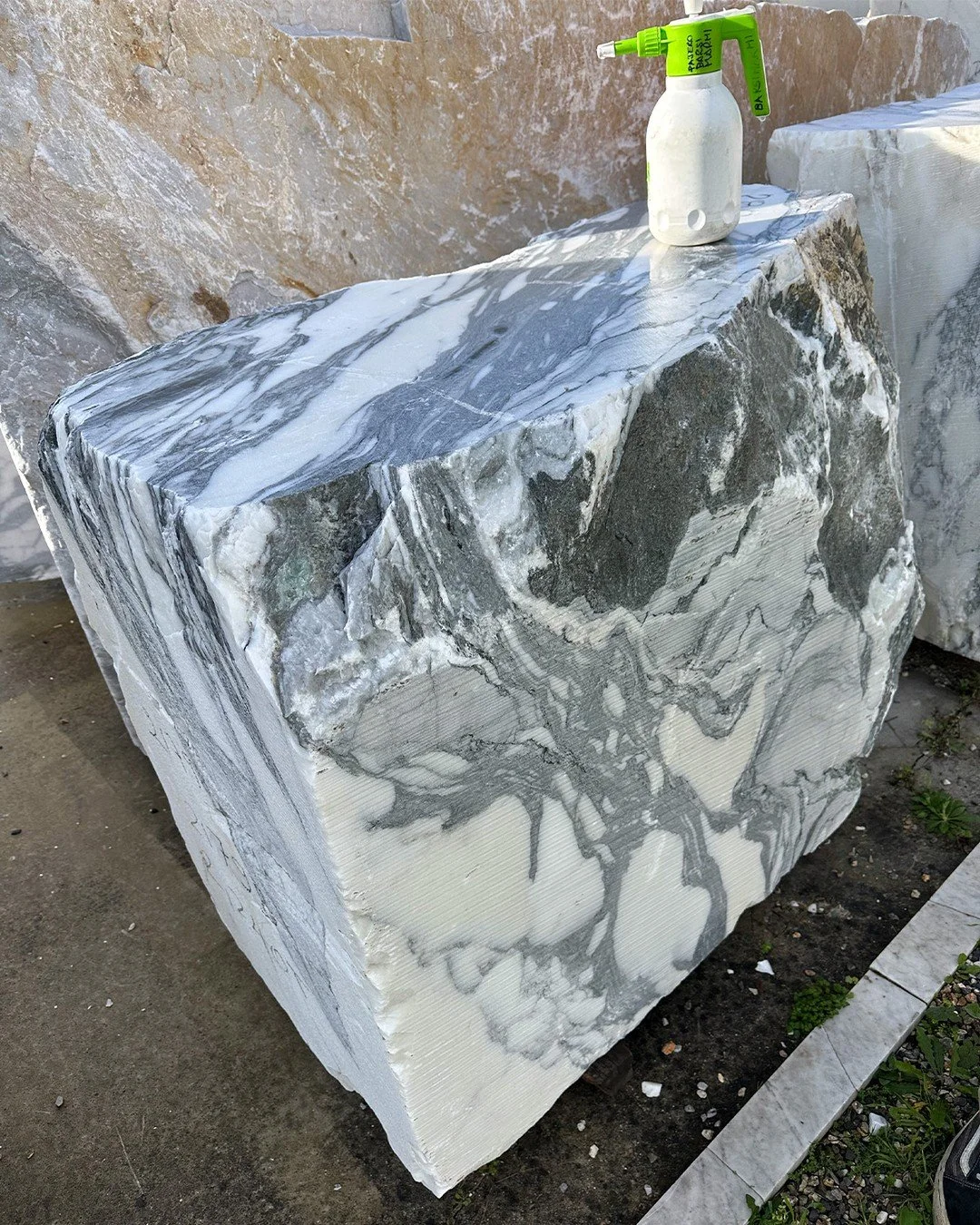 A striking black and white marble block&mdash;defined by its bold contrast and natural movement. Sourcing the finest materials for exceptional architectural and custom-built projects is what we do best, ensuring each selection reflects both rarity an