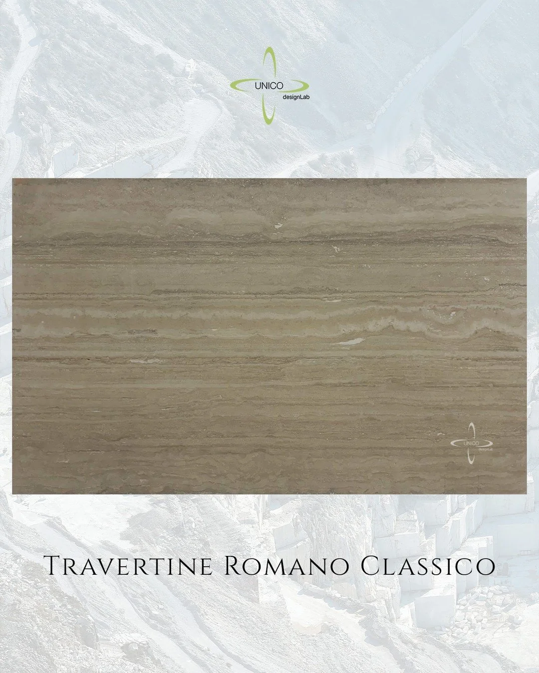Featured Material | Travertine Romano Classico
22 slabs available &middot; Honed finish
114&quot; &times; 73.8&quot; &times; &frac34;&quot;

A true staple of Italian architecture, Travertine Romano Classico brings timeless warmth through its soft tau