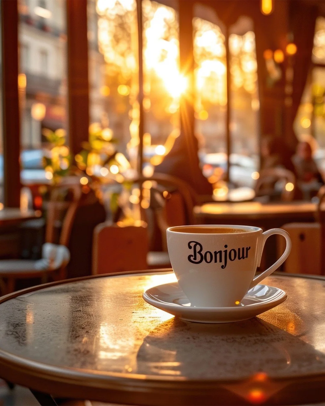The cup says Bonjour. My heart says Buongiorno.
We can make it work. ☕