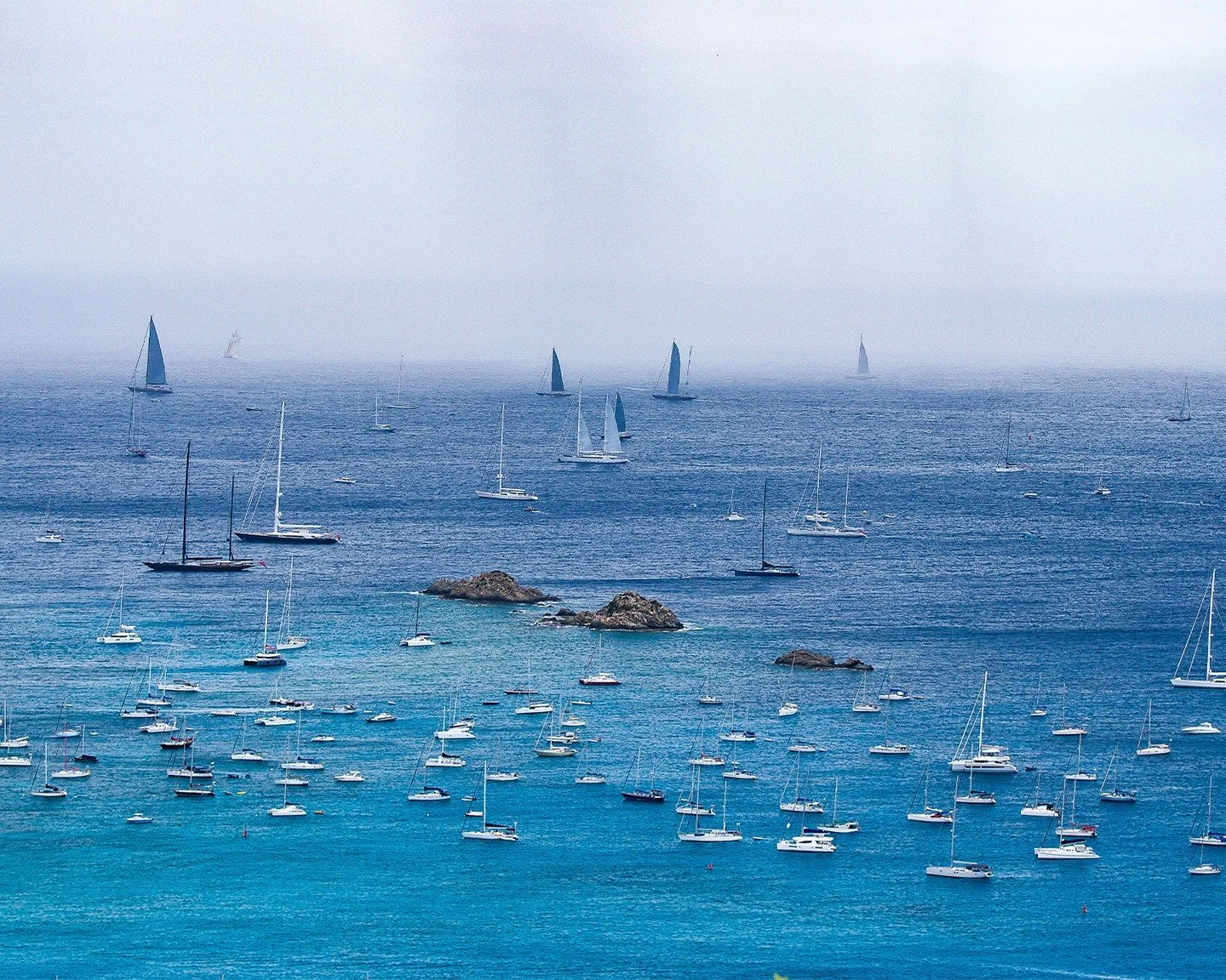 The Bucket Regatta, St. Barts. Some places remind you why you work so hard in the first place.
A little business, a lot of beauty &mdash; the harbor full of extraordinary boats, the water that particular shade of blue that doesn't exist anywhere else