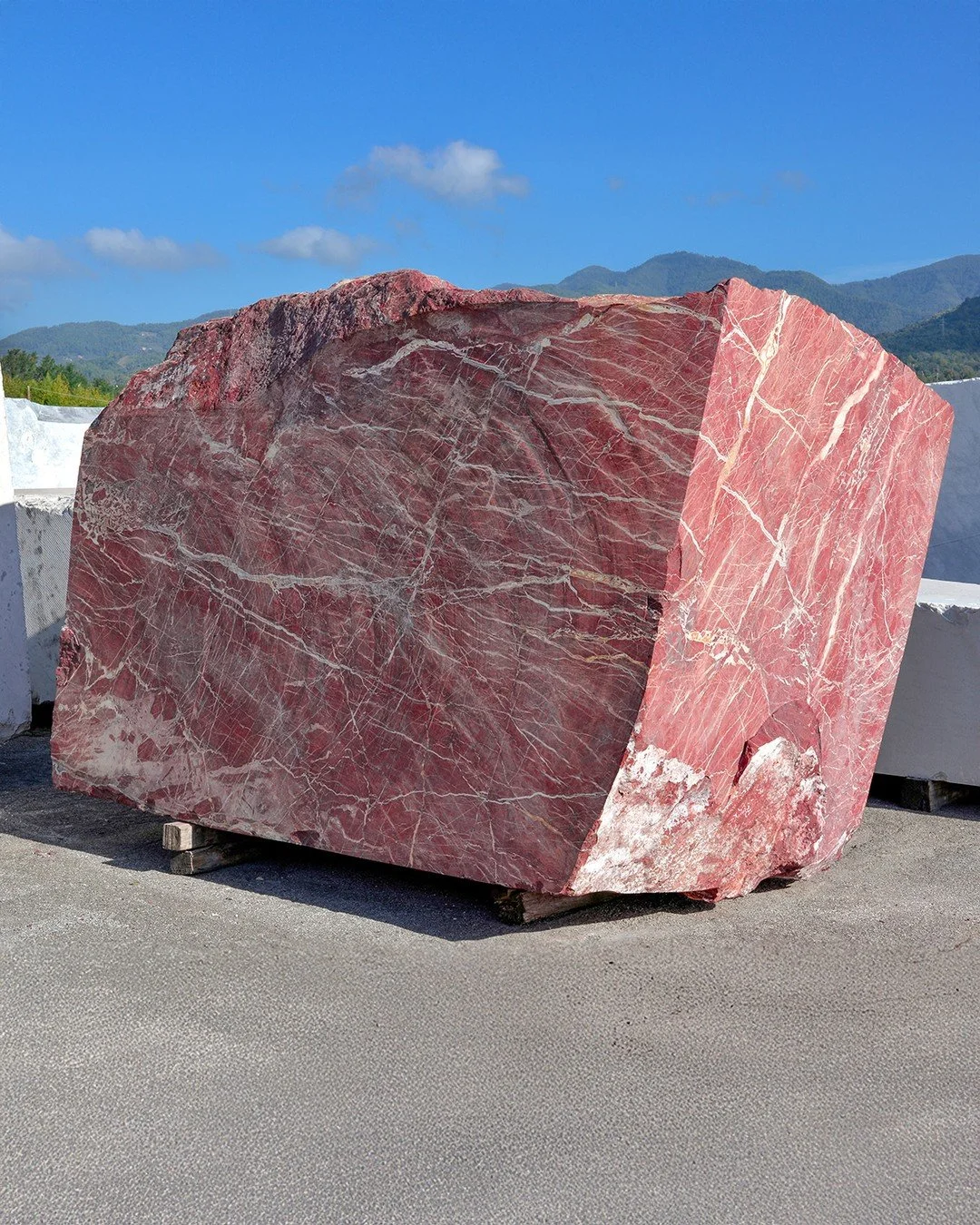 Still think marble only comes in white?
This block would like a word. DM us the color you're looking for &mdash; we source from across Italy and beyond. Whatever it is, it probably exists, and it's probably more beautiful in person than you're imagin