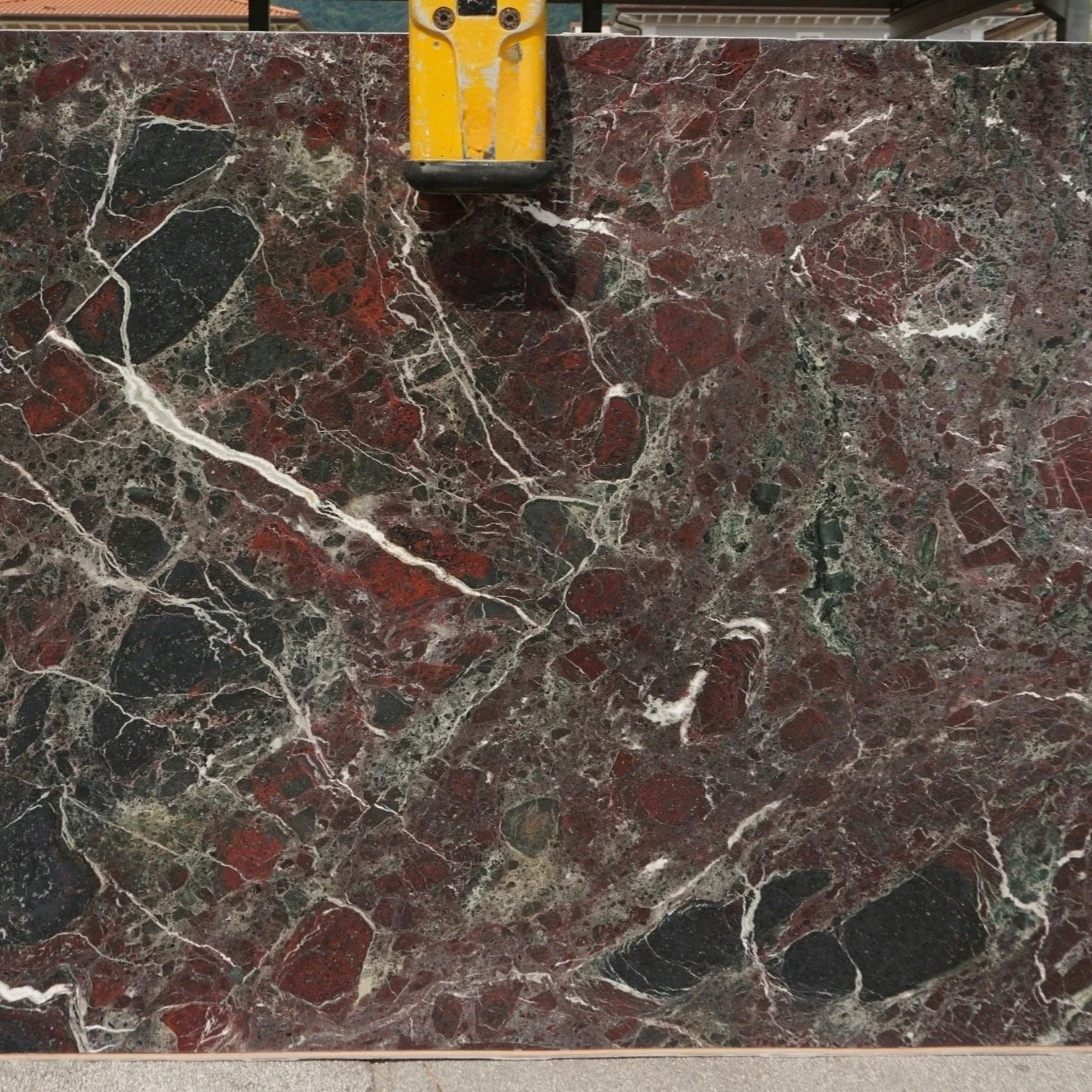 Rosso Lepanto &mdash; where timeless elegance meets bold character.
With its deep burgundy background and striking white veining, Rosso Lepanto is a natural masterpiece that transforms any space into a statement of luxury. From sophisticated feature 